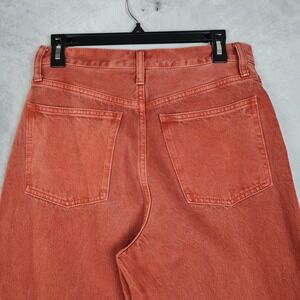 Madewell Baggy Straight Jeans Womens 27 Salmon High Rise Relaxed Denim Pants